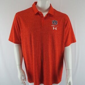 Under Armour Auburn‎ Tigers Short Sleeve Polo Shirt Mens XL Orange
